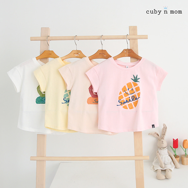 [큐비앤맘]포인트 티셔츠(여름)